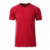 Men's Sports T-Shirt T-shirt sportowy męski JN496 - red-melange