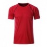 Men's Sports T-Shirt T-shirt sportowy męski JN496 - red/black