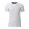 Men's Sports T-Shirt T-shirt sportowy męski JN496 - white/bright-green