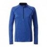 Ladies' Sports Shirt Longsleeve T-shirt sportowy z długim rękawem damski JN497 - blue-melange/navy