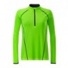 Ladies' Sports Shirt Longsleeve T-shirt sportowy z długim rękawem damski JN497 - bright-green/black