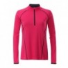 Ladies' Sports Shirt Longsleeve T-shirt sportowy z długim rękawem damski JN497 - bright-pink/titan