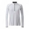 Ladies' Sports Shirt Longsleeve T-shirt sportowy z długim rękawem damski JN497 - white/silver