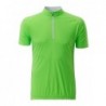 Men's Bike-T Half Zip T-shirt rowerowy z krótkim zamkiem męski JN514 - bright-green/white