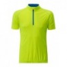 Men's Bike-T Half Zip T-shirt rowerowy z krótkim zamkiem męski JN514 - bright-yellow/bright-blue