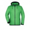 Ladies' Hooded Fleece Bluza polarowa z kapturem damska JN570 - green/navy