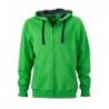 Men's Hooded Jacket Bluza dresowa z kapturem męska JN595 - green/carbon