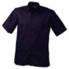 Men's Business Shirt Short-Sleeved Koszulka biznesowa z krótkimi rękawami męska JN607 - aubergine