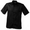Men's Business Shirt Short-Sleeved Koszulka biznesowa z krótkimi rękawami męska JN607 - black