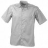 Men's Business Shirt Short-Sleeved Koszulka biznesowa z krótkimi rękawami męska JN607 - light-grey