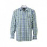 Men's Checked Shirt Koszula w kratę męska JN617 - royal/blue-green-white