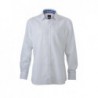 Men's Plain Shirt Gładka koszula męska JN619 - white/royal-white