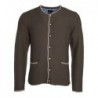 Men's Traditional Knitted Jacket Dzianinowa kurtka w tradycyjnym stylu męska JN640 - brown-melange/beige/royal