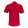 Men's Business Shirt Shortsleeve Bluzka biznesowa męska z krótkim rękawem JN644 - red