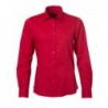 Ladies' Shirt Longsleeve Poplin Koszula damska z długim rękawem z poplinu JN677 - red