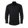 Men's Shirt Longsleeve Poplin Koszula męska z długim rękawem z poplinu JN678 - black