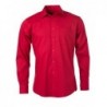 Men's Shirt Longsleeve Poplin Koszula męska z długim rękawem z poplinu JN678 - red