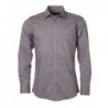 Men's Shirt Longsleeve Poplin Koszula męska z długim rękawem z poplinu JN678 - steel