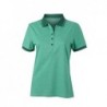 Ladies' Heather Polo Melanżowa koszulka polo damska JN705 - green-melange/dark-green