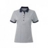 Ladies' Heather Polo Melanżowa koszulka polo damska JN705 - grey-heather/navy
