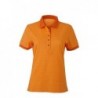 Ladies' Heather Polo Melanżowa koszulka polo damska JN705 - orange-melange/dark-orange