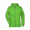 Ladies' Zip Hoody Bluza damska organic z kapturem i zamkiem 8025 - lime-green