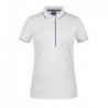 Ladies' Polo Striped Koszulka polo z kontrastową plisą damska JN727 - white/navy