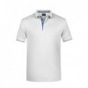 Men's Polo Striped Koszulka polo z kontrastową plisą męska JN728 - white/navy