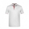 Men's Polo Striped Koszulka polo z kontrastową plisą męska JN728 - white/red