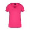 Ladies' Active-V T-shirt damski w serek do aktywnego wypoczynku JN735 - pink