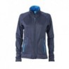 Ladies' Strechfleece Jacket Bluza polarowa z elastanem damska JN763 - navy/cobalt