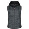 Ladies' Knitted Hybrid Vest Bezrękawnik hybrydowy dwutkaninowy damski JN767 - grey-melange/anthracite-melange
