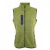 Ladies' Knitted Fleece Vest Bezrękawnik polarowy o splocie swetrowym damski JN773 - kiwi-melange/royal