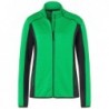 Ladies' Structure Fleece Jacket Kurtka polarowa z elastanem i kontrastami damska JN783 - fern-green/carbon