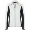 Ladies' Structure Fleece Jacket Kurtka polarowa z elastanem i kontrastami damska JN783 - off-white/carbon