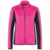 Ladies' Structure Fleece Jacket Kurtka polarowa z elastanem i kontrastami damska JN783 - pink/carbon