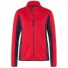 Ladies' Structure Fleece Jacket Kurtka polarowa z elastanem i kontrastami damska JN783 - red/carbon