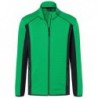 Men's Structure Fleece Jacket Kurtka polarowa z elastanem i kontrastami męska JN784 - fern-green/carbon