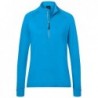 Ladies' Sports Shirt Halfzip Lekki polar na krótki zamek damski JN787 - bright-blue
