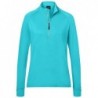 Ladies' Sports Shirt Halfzip Lekki polar na krótki zamek damski JN787 - turquoise
