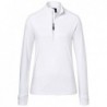 Ladies' Sports Shirt Halfzip Lekki polar na krótki zamek damski JN787 - white