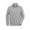 Workwear Half Zip Sweat Bluza robocza na krótki zamek JN831 - grey-heather