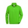 Workwear Half Zip Sweat Bluza robocza na krótki zamek JN831 - lime-green