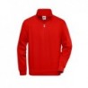 Workwear Half Zip Sweat Bluza robocza na krótki zamek JN831 - red
