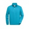 Workwear Half Zip Sweat Bluza robocza na krótki zamek JN831 - turquoise