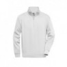 Workwear Half Zip Sweat Bluza robocza na krótki zamek JN831 - white