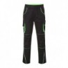 Workwear Pants - COLOR - Spodnie robocze do pasa z kontrastami  -COLOR- JN847 - black/lime-green