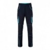 Workwear Pants - COLOR - Spodnie robocze do pasa z kontrastami  -COLOR- JN847 - navy/turquoise