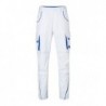Workwear Pants - COLOR - Spodnie robocze do pasa z kontrastami  -COLOR- JN847 - white/royal