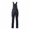 Workwear Pants with Bib - COLOR - Spodnie robocze ogrodniczki  -COLOR- JN848 - carbon/red